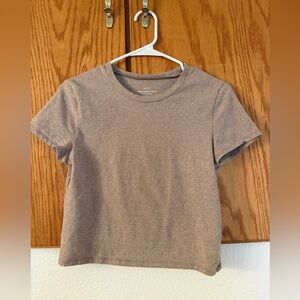 Abercrombie & Fitch Gray Baby Tee